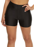 Womens Basic Spandex High Waist Biker Shorts, ,