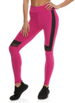 Womens Color Blocked Mesh Detail Leggings, ,