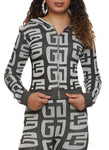 Womens Seamless Geometric Print Track Jacket,  , 