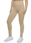 Womens High Waist Cropped Pocket Leggings, ,