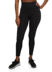 Womens Waffle Knit Waistband Detail Leggings, ,