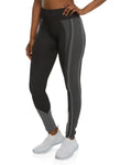 Womens Side Patterned High Waisted Leggings, ,