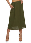 Womens Airy Pocket Midi Skirt, ,