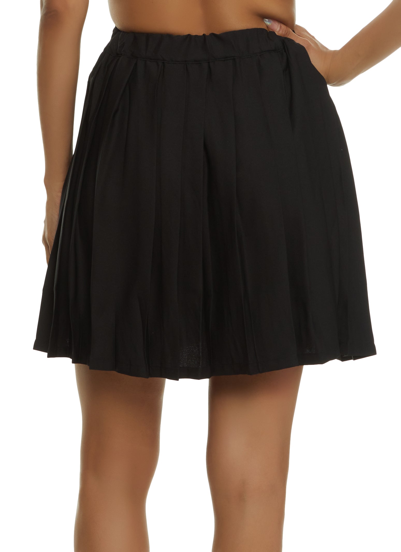 Womens High Waisted Pleated Skirt,