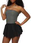 Womens Pleated Mini Tennis Skirt, ,