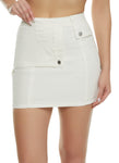 Womens Daisy Deconstructed Denim Mini Skirt, ,