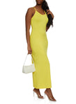 Sleeveless Spaghetti Strap Scoop Neck Maxi Dress