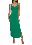 V-neck Sleeveless Slit Bodycon Dress/Maxi Dress