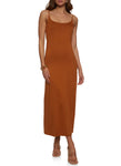 Scoop Neck Sleeveless Spaghetti Strap Maxi Dress