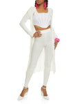 Womens Greek Key Textured Knit Duster And Leggings, ,