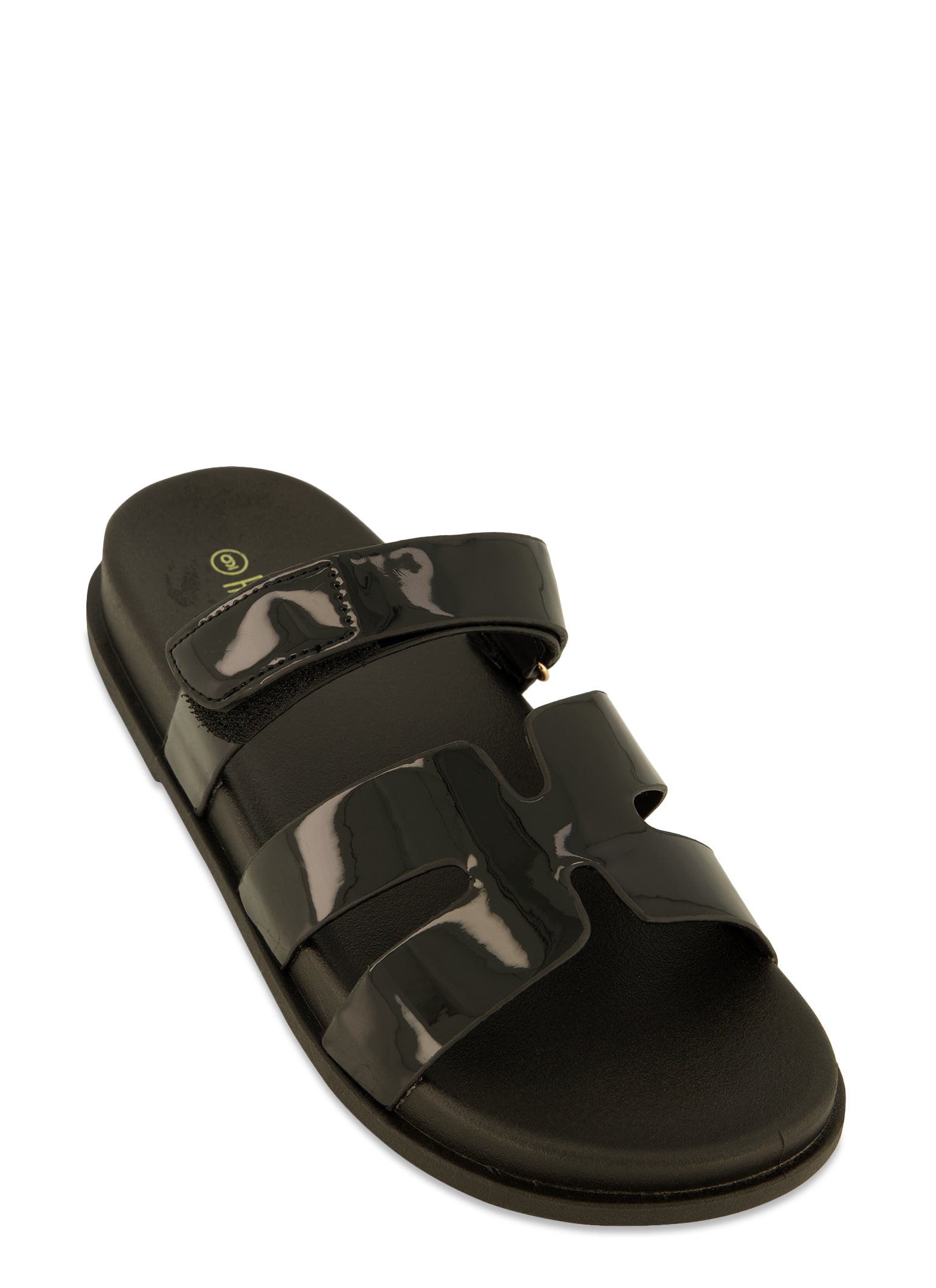 Womens H Band Velcro Slide Sandals,