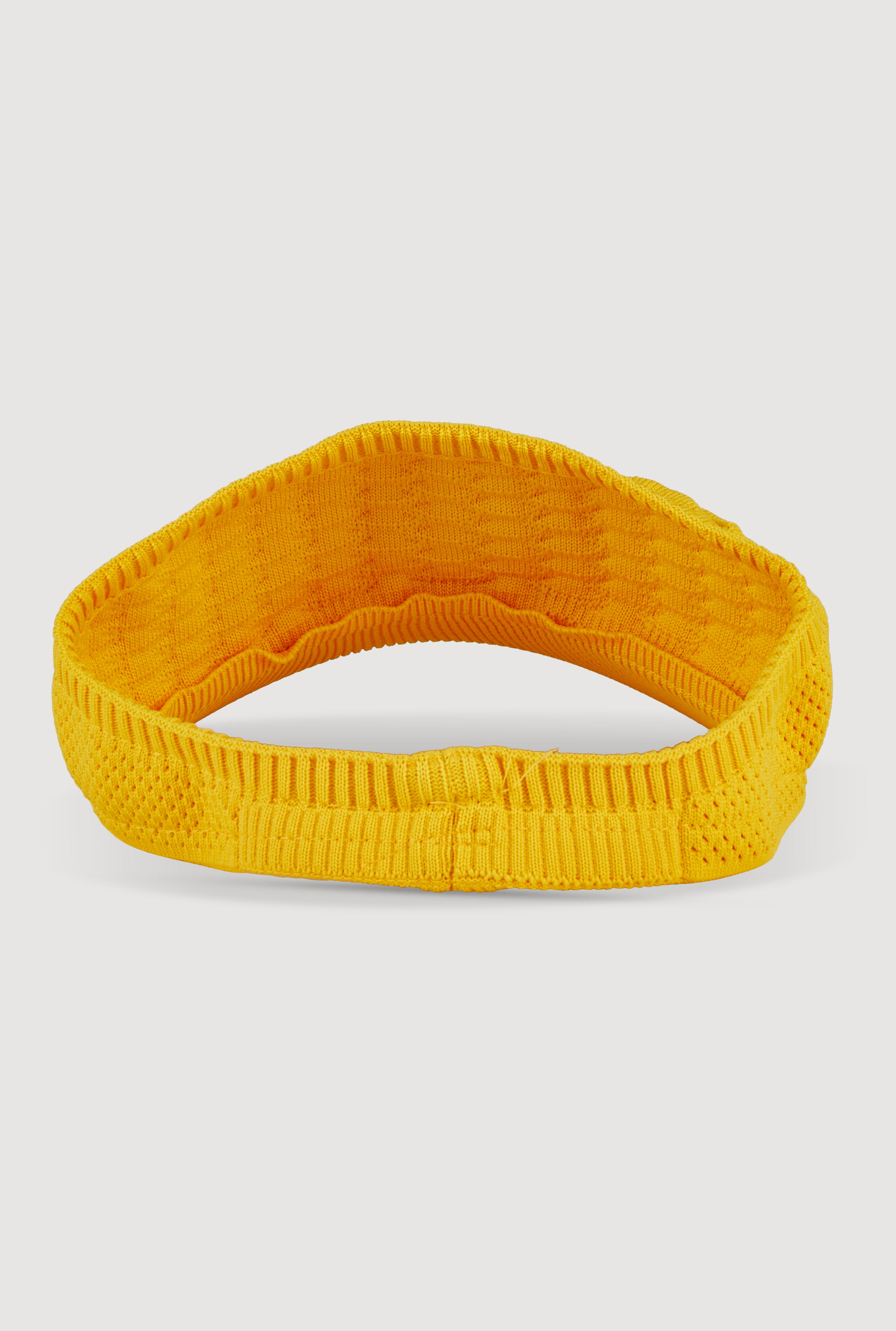 Womens Textured Knit Visor, Yellow