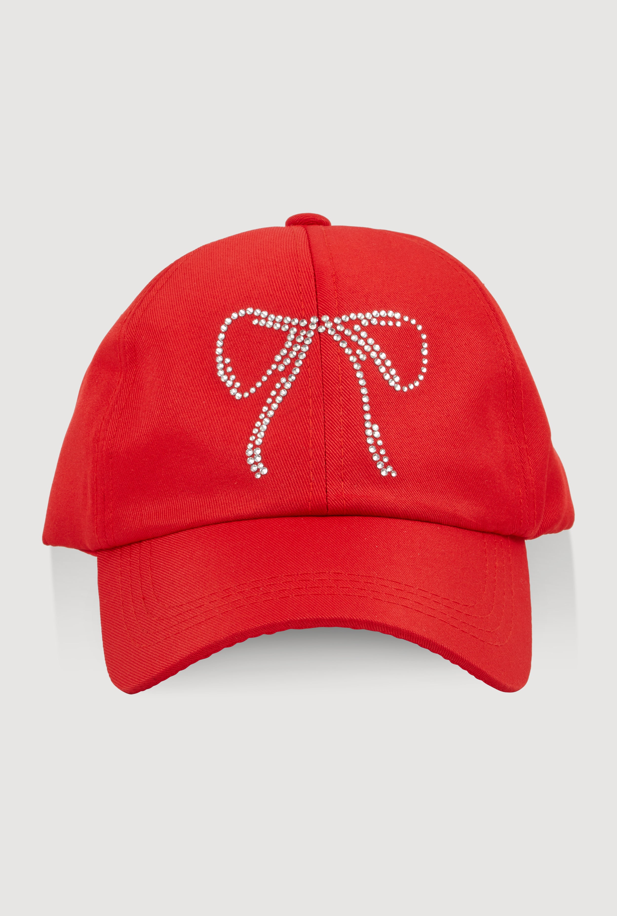 Womens Rhinestone Bow Baseball Cap,