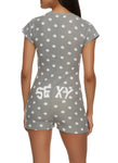 Womens Sexy Polka Dot Pajama Romper, ,