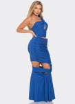 One Shoulder Sleeveless Cutout Bodycon Dress/Maxi Dress