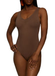 Womens V Neck Ruched Detail Bodysuit, ,