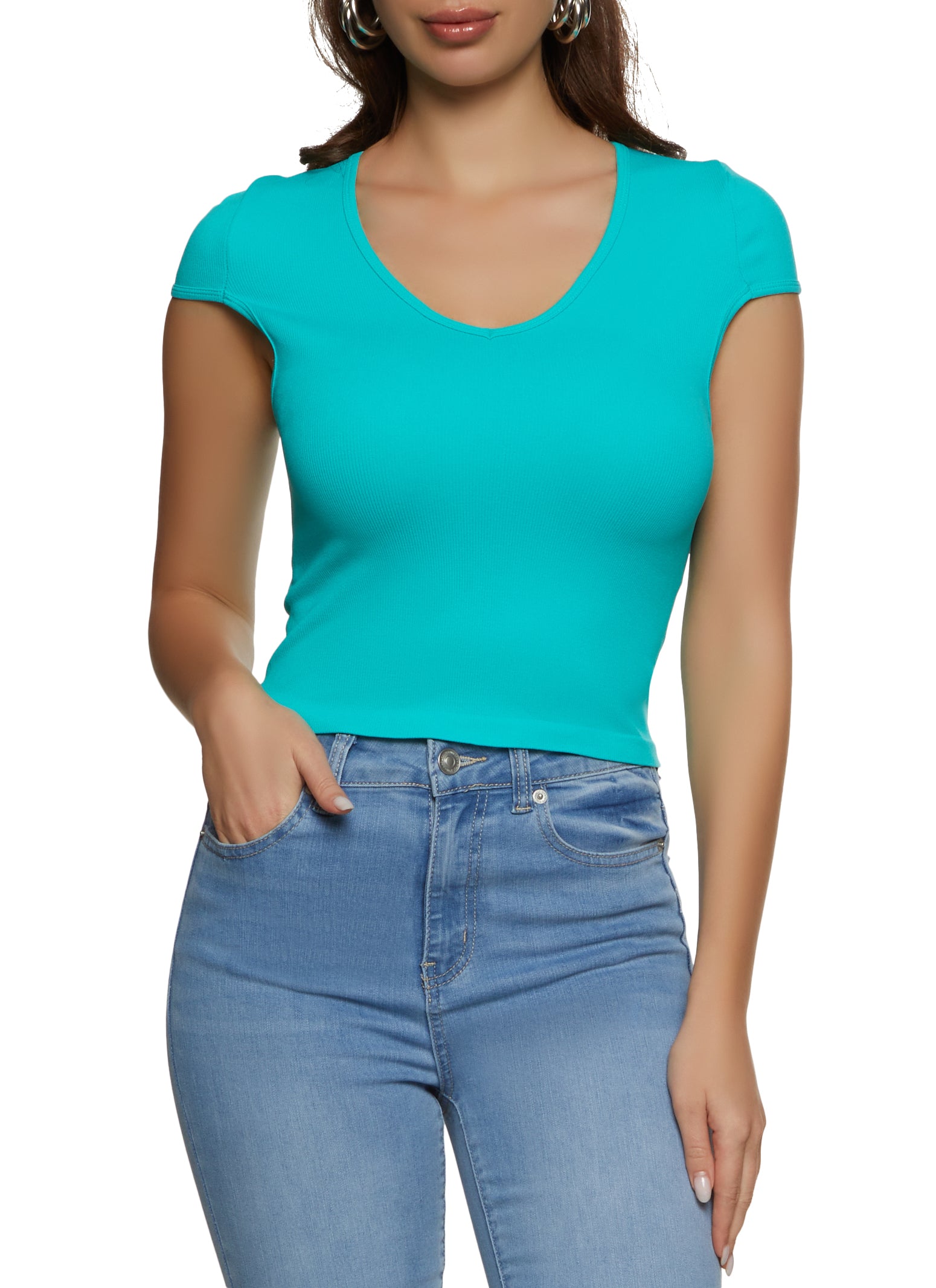 Womens V Neck Tops, Everyday Low Prices