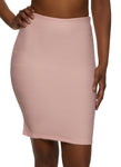 Womens High Waisted Mini Pencil Skirt, ,