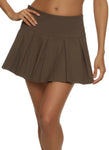 Womens Basic Pleated Mini Skirt, ,
