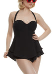 Womens Padded Halter Neck Ruffle Romper, ,