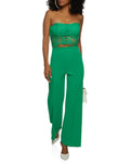 Strapless Sleeveless Back Zipper Cutout Jumpsuit