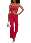 Strapless Sleeveless Back Zipper Cutout Jumpsuit