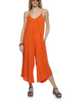 Womens Cropped Wide Leg Jumpsuit, ,