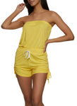 Womens Ruched Side Tube Romper, ,