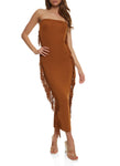 Strapless Sleeveless Tube Bodycon Dress/Maxi Dress