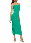 Strapless Sleeveless Tube Maxi Dress