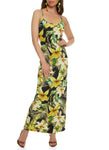 Scoop Neck Floral Print Sleeveless Spaghetti Strap Maxi Dress