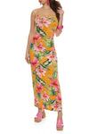 Sleeveless Spaghetti Strap Scoop Neck Floral Print Maxi Dress
