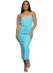 Strapless Pocketed Sleeveless Tube Bodycon Dress by Rainbow Shops