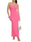 Knit Sleeveless Spaghetti Strap Scoop Neck Ribbed Maxi Dress