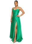 Sweetheart Sleeveless Spaghetti Strap Back Zipper Maxi Dress