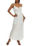 Scoop Neck Knit Sleeveless Tiered Maxi Dress