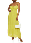 Tiered Scoop Neck Sleeveless Knit Maxi Dress