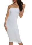 Strapless Tube Sleeveless Bodycon Dress/Midi Dress