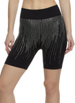 Womens Seamless Rhinestone Biker Shorts, ,