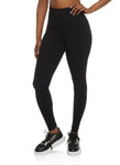 Womens Rib Knit Stripe Detail Seamless Leggings, ,