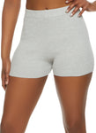 Womens Ribbed High Waist Biker Shorts, ,