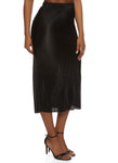 Womens Plisse High Waist Midi Skirt, ,