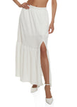 Womens Side Slit Lined Maxi Skirt, ,