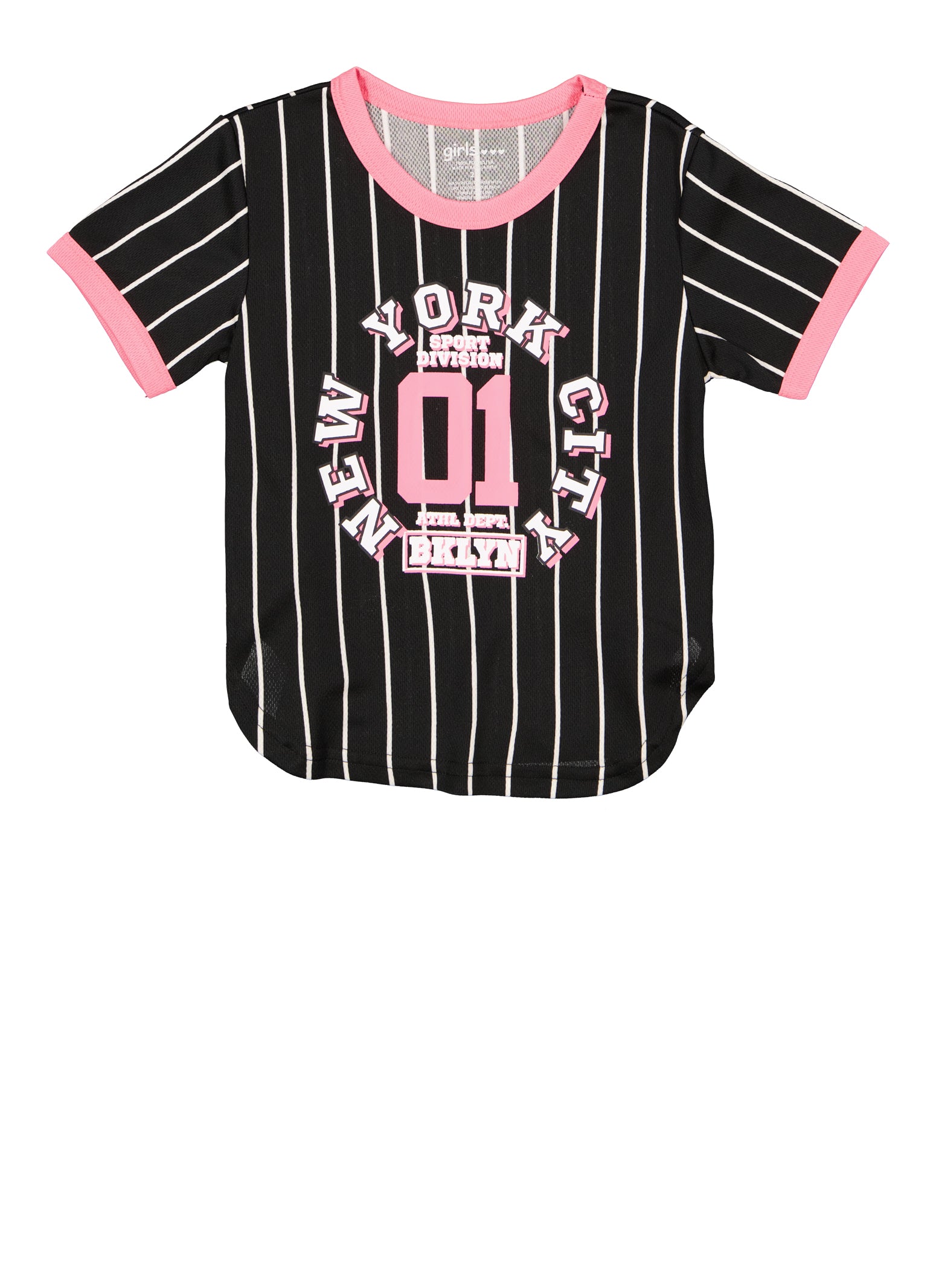 Toddler Girls Striped New York City Graphic Tee,