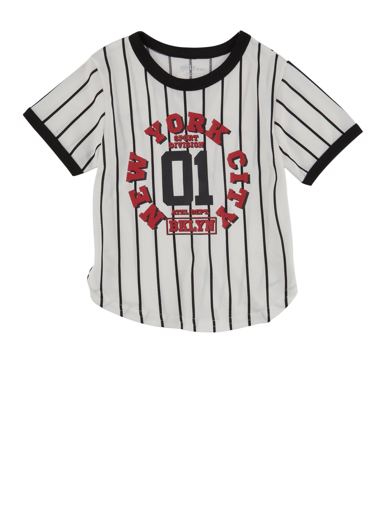 Toddler Girls Striped New York City Graphic Tee, White, Size 4T