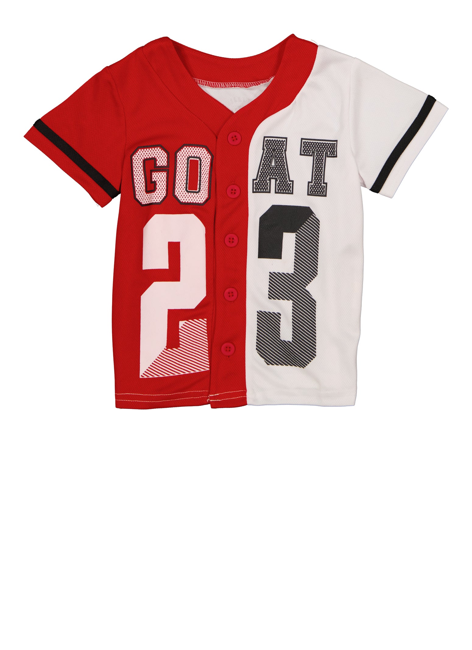 Toddler Boys Goat Graphic Baseball Jersey, Multi, Size 2T