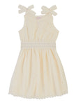Toddler V-neck Fit-and-Flare Sleeveless Fitted Faux Wrap Skater Dress/Midi Dress With a Bow(s)