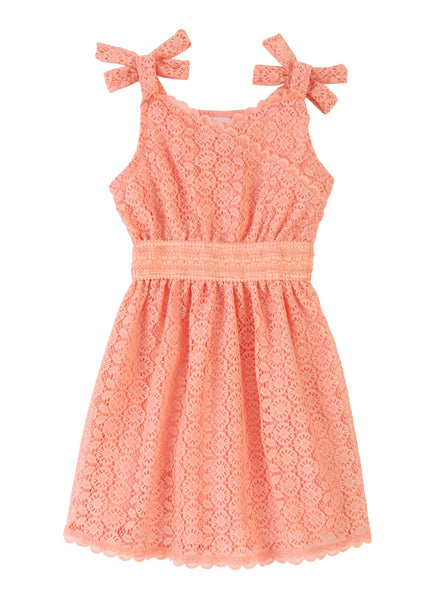 Toddler V-neck Sleeveless Faux Wrap Fitted Fit-and-Flare Skater Dress/Midi Dress With a Bow(s)
