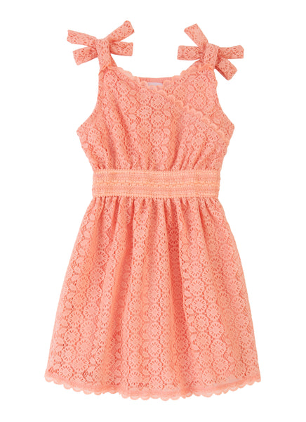 Toddler V-neck Fit-and-Flare Fitted Faux Wrap Sleeveless Skater Dress/Midi Dress With a Bow(s)