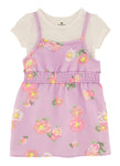 Toddler Sleeveless Floral Print Knit Smocked Short Dress by Rainbow Shops